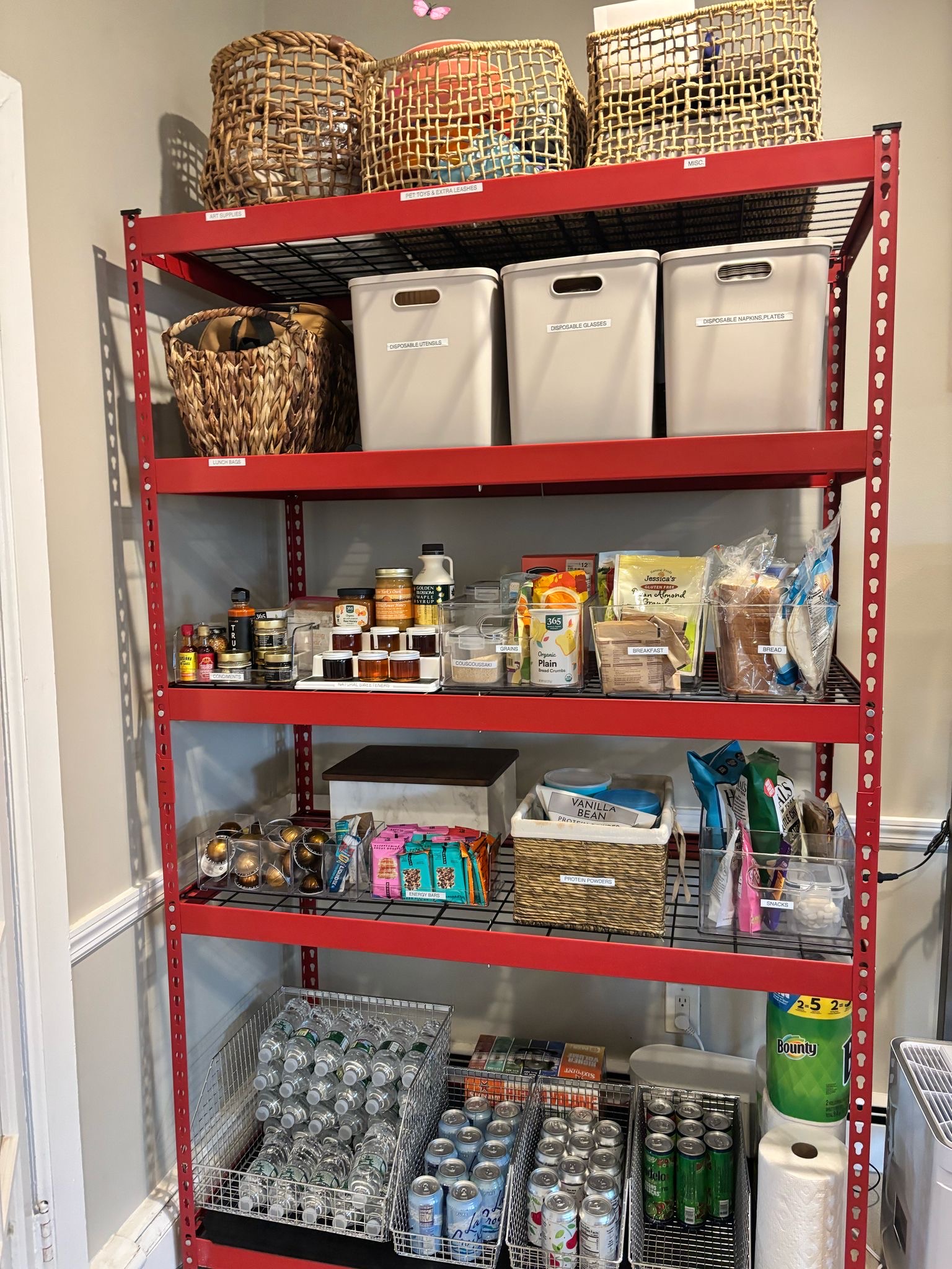 The same kitchen pantry after a full reset