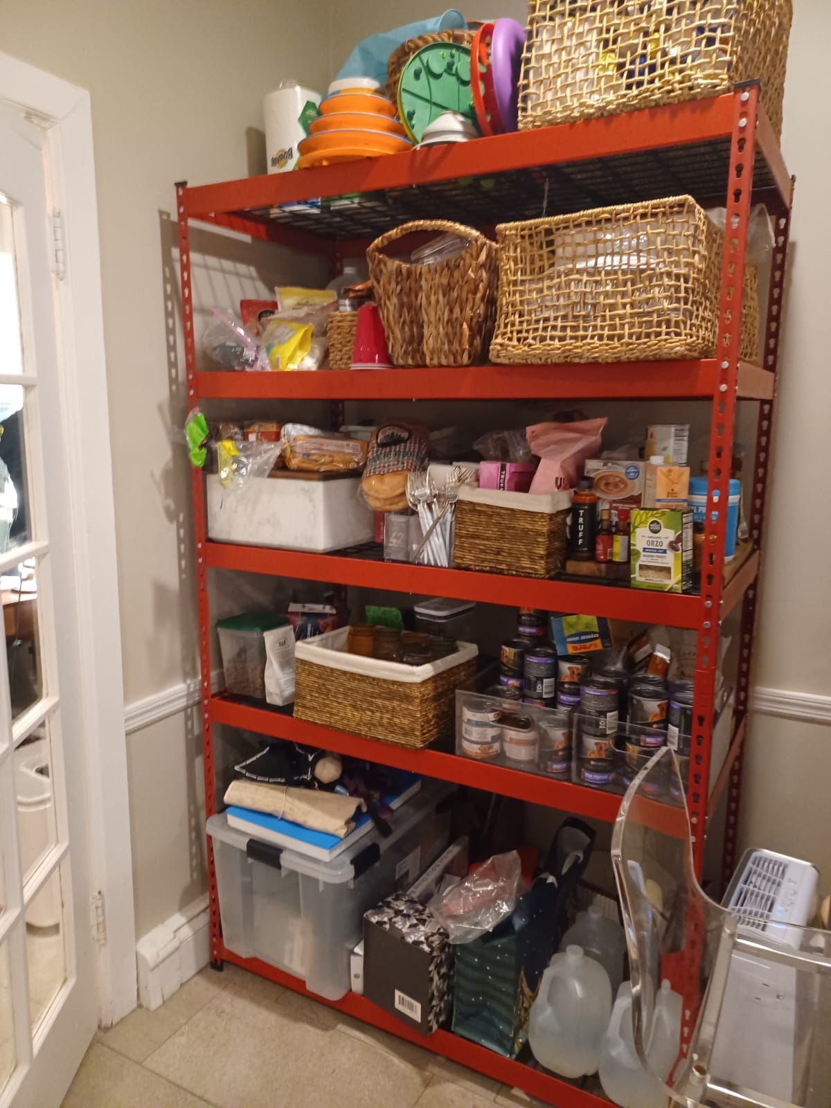 Kitchen pantry before reset