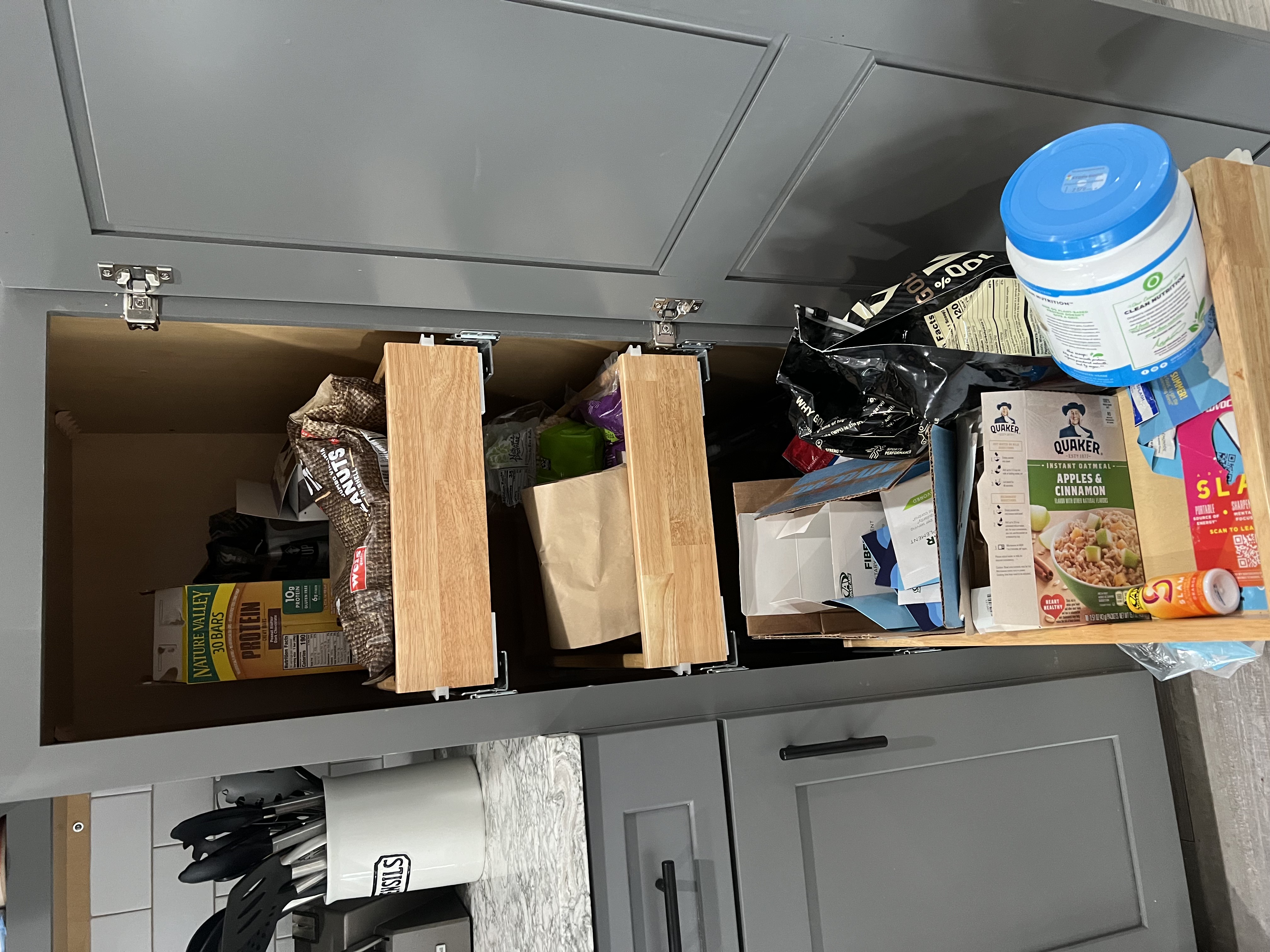 Kitchen pantry before reset