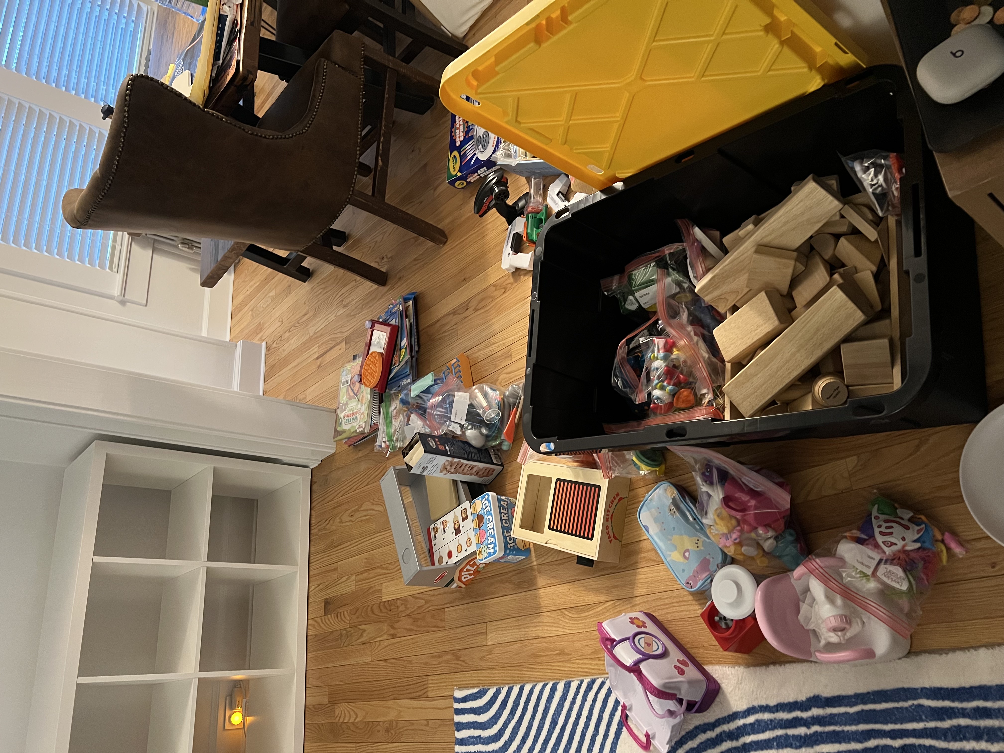 Home office before decluttering